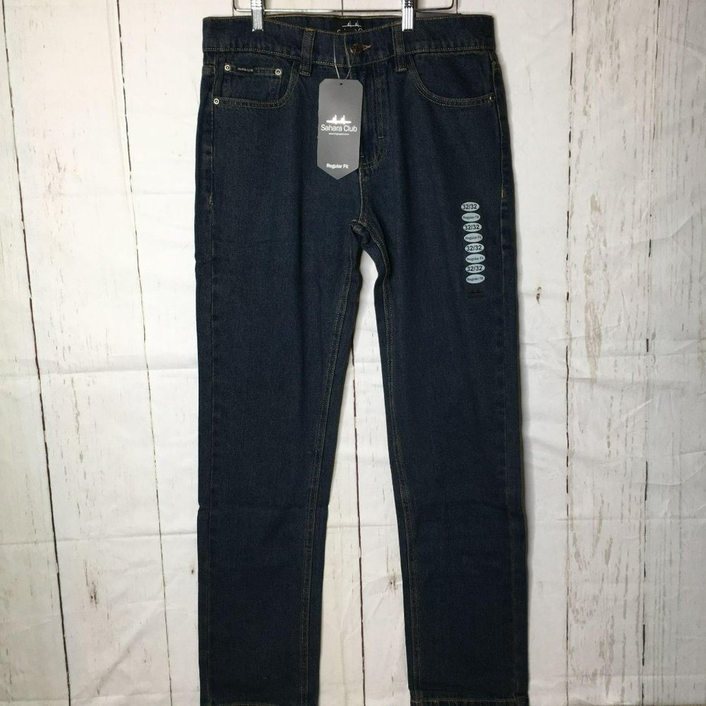 Sahara Club Mens Jeans Regular Fit Blue 32/32 NWT
